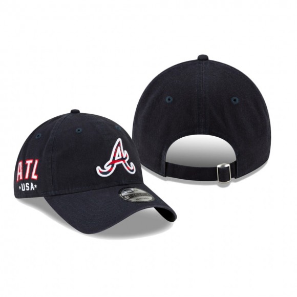 Atlanta Braves Navy 4th of July 9TWENTY Adjustable Hat