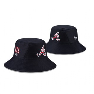 Atlanta Braves Navy 4th of July Bucket Hat