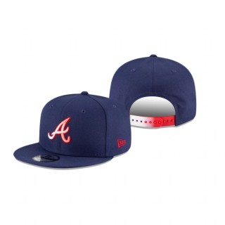 Atlanta Braves Navy Americana Fade 9FIFTY Snapback Hat