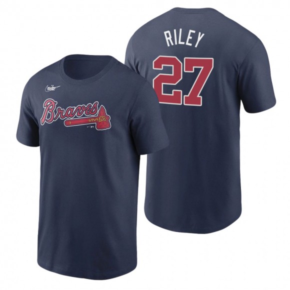 Atlanta Braves Austin Riley Nike Navy Cooperstown Collection T-Shirt