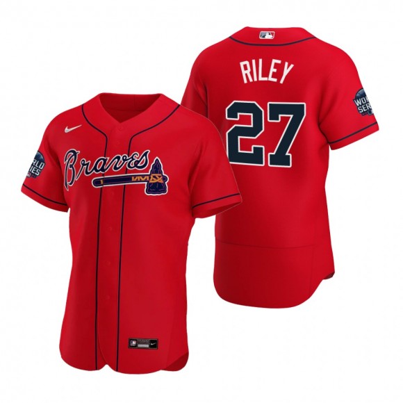 Atlanta Braves Austin Riley Red 2021 World Series Authentic Jersey