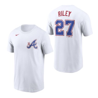 Men's Atlanta Braves Austin Riley White 2023 City Connect Name & Number T-Shirt