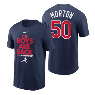 Atlanta Braves Charlie Morton Navy 2021 Opening Day Phrase T-Shirt