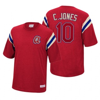 Atlanta Braves Chipper Jones Mitchell & Ness Red Extra Innings T-Shirt