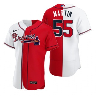 Atlanta Braves Chris Martin White Red Split Two-Tone Jersey