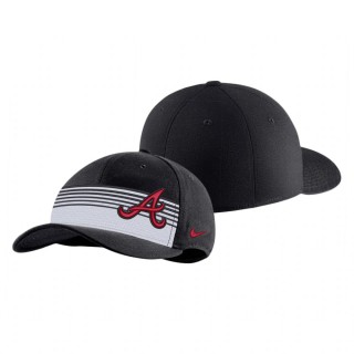 Atlanta Braves Navy Classic 99 Stripe Swoosh Flex Hat