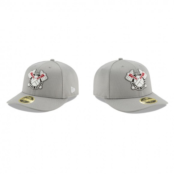 Atlanta Braves Gray Clubhouse Low Profile 59FIFTY Fitted Hat
