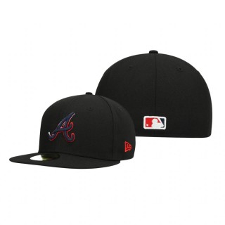 Atlanta Braves Black Color Dupe 59FIFTY Fitted Hat