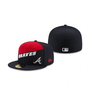 Atlanta Braves Navy Color Split 59FIFTY Fitted Hat