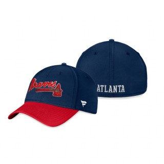 Atlanta Braves Navy Red Core Flex Hat