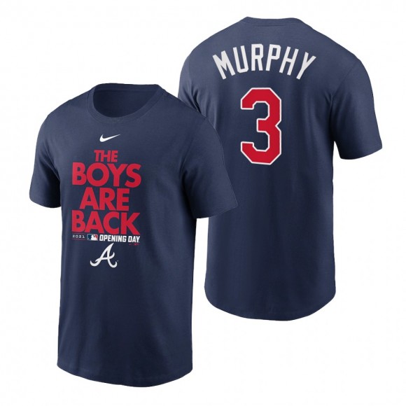 Atlanta Braves Dale Murphy Nike Navy 2021 Opening Day Phrase T-Shirt