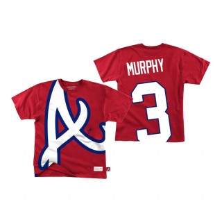 Atlanta Braves Dale Murphy Red Big Face Hardwood Classics T-Shirt