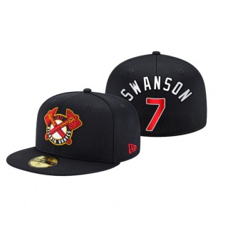 Atlanta Braves Dansby Swanson Navy 2021 Clubhouse 59FIFTY Hat