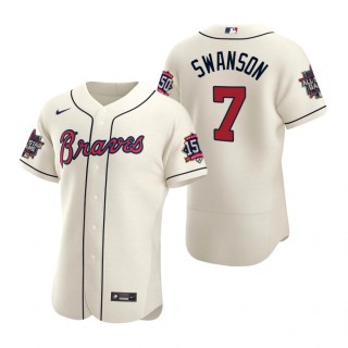 Atlanta Braves Dansby Swanson Cream 2021 MLB All-Star Game Authentic Jersey