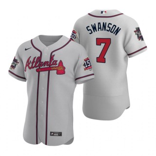 Atlanta Braves Dansby Swanson Gray 2021 MLB All-Star Game Authentic Jersey