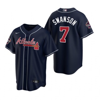 Atlanta Braves Dansby Swanson Navy 2021 MLB All-Star Game Replica Jersey