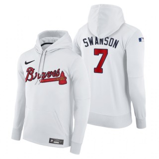 Atlanta Braves Dansby Swanson Nike White Authentic Home Hoodie