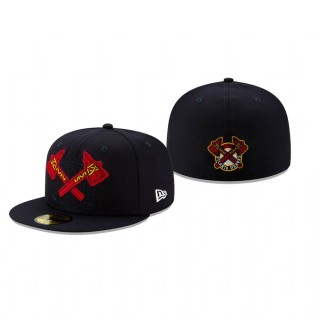 Atlanta Braves Navy Elements 59FIFTY Fitted Hat