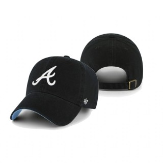 Atlanta Braves Black Fashion Color Undervisor Ballpark Clean Up Hat
