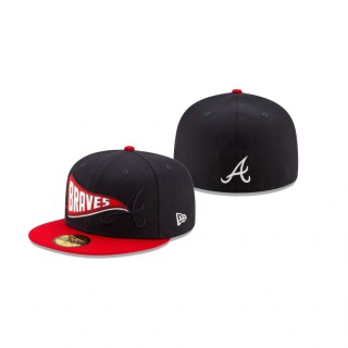 Atlanta Braves Navy Flag 59FIFTY Fitted Hat