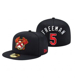 Atlanta Braves Freddie Freeman Navy 2021 Clubhouse 59FIFTY Hat
