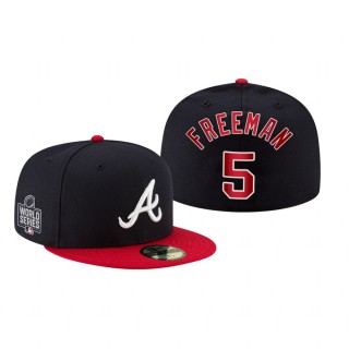 Atlanta Braves Freddie Freeman Navy 2021 World Series Fitted Hat