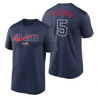 Atlanta Braves Freddie Freeman Navy City Swoosh Legend Performance T-Shirt