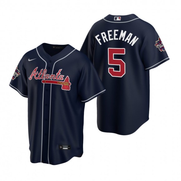 Atlanta Braves Freddie Freeman Navy 2021 MLB All-Star Game Replica Jersey