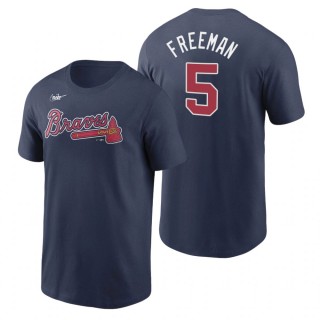 Atlanta Braves Freddie Freeman Nike Navy Cooperstown Collection T-Shirt