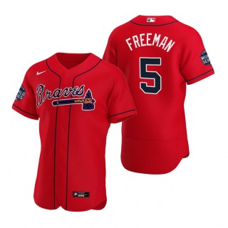 Atlanta Braves Freddie Freeman Red 2021 World Series Authentic Jersey