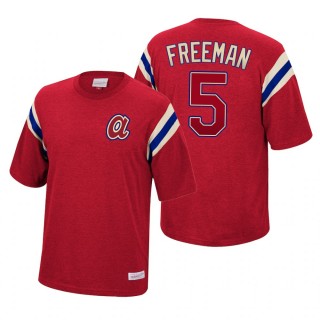 Atlanta Braves Freddie Freeman Mitchell & Ness Red Extra Innings T-Shirt