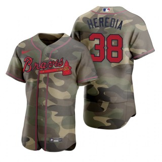 Atlanta Braves Guillermo Heredia Camo Authentic 2021 Armed Forces Day Jersey