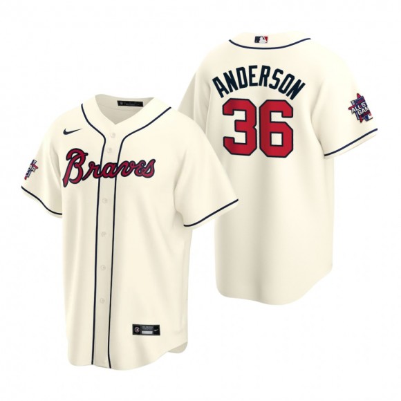 Atlanta Braves Ian Anderson Cream 2021 MLB All-Star Game Replica Jersey