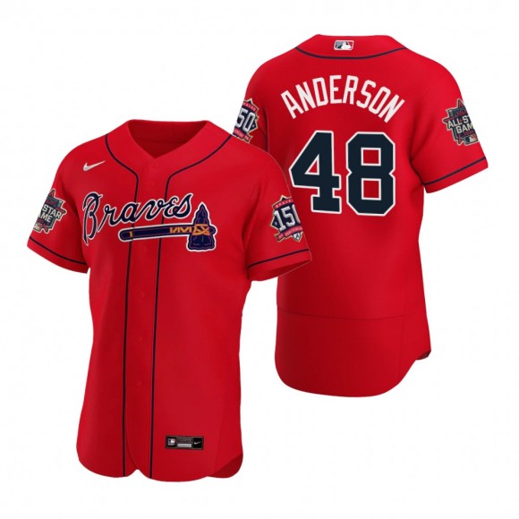 Atlanta Braves Ian Anderson Red 2021 MLB All-Star Game Authentic Jersey