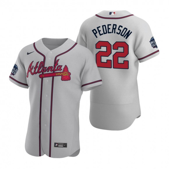 Atlanta Braves Joc Pederson Gray 2021 World Series Jersey