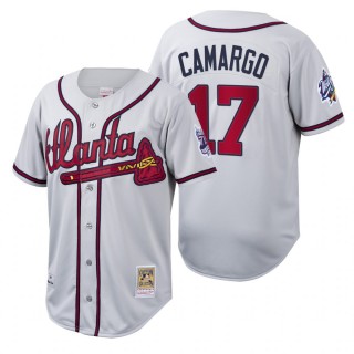 Atlanta Braves Johan Camargo White Cooperstown Collection Authentic Jersey