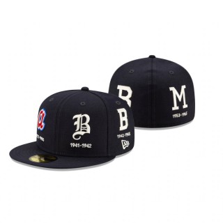 Atlanta Braves Navy Logo Progression 59FIFTY Fitted Hat