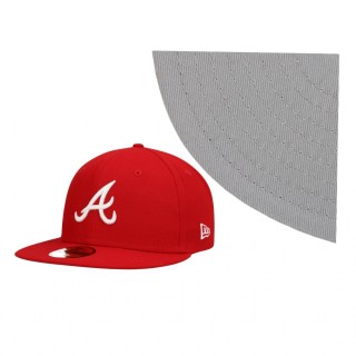Atlanta Braves Red Logo 59FIFTY Fitted Hat