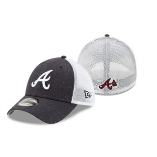 Atlanta Braves Navy Logo Turn 39THIRTY Hat