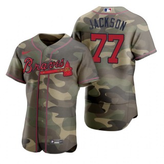 Atlanta Braves Luke Jackson Camo Authentic 2021 Armed Forces Day Jersey