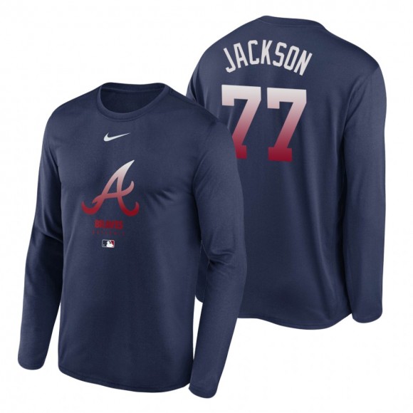 Atlanta Braves Luke Jackson Navy Legend Performance Authentic Collection Long Sleeve T-Shirt Men's