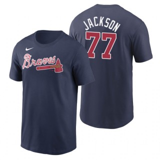 Men's Atlanta Braves Luke Jackson Nike Navy 2020 Name & Number T-Shirt