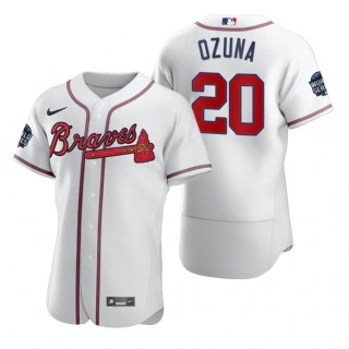 Atlanta Braves Marcell Ozuna White 2021 World Series Authentic Jersey
