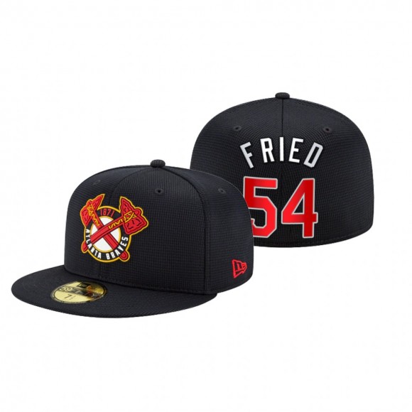 Atlanta Braves Max Fried Navy 2021 Clubhouse 59FIFTY Hat