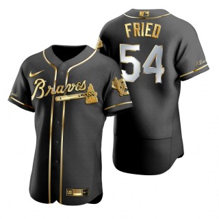 Atlanta Braves Max Fried Nike Black Gold Edition Authentic Jersey