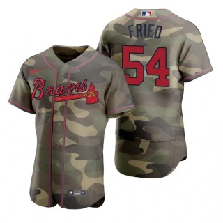 Atlanta Braves Max Fried Camo Authentic 2021 Armed Forces Day Jersey