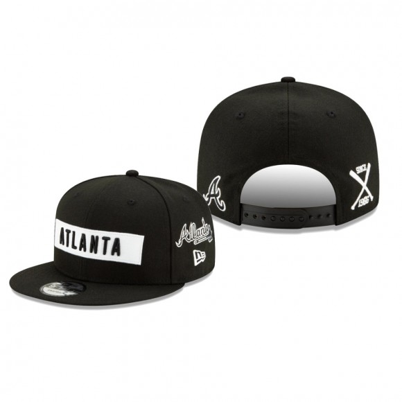 Atlanta Braves Black Multi 9FIFTY Adjustable Snapback Hat