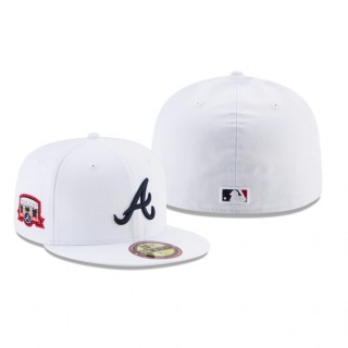 Atlanta Braves White Optic Stadium Patch 59FIFTY Hat