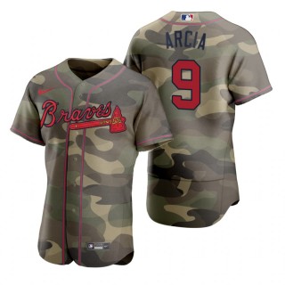 Atlanta Braves Orlando Arcia Camo Authentic 2021 Armed Forces Day Jersey