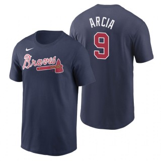 Men's Atlanta Braves Orlando Arcia Nike Navy Name & Number T-Shirt
